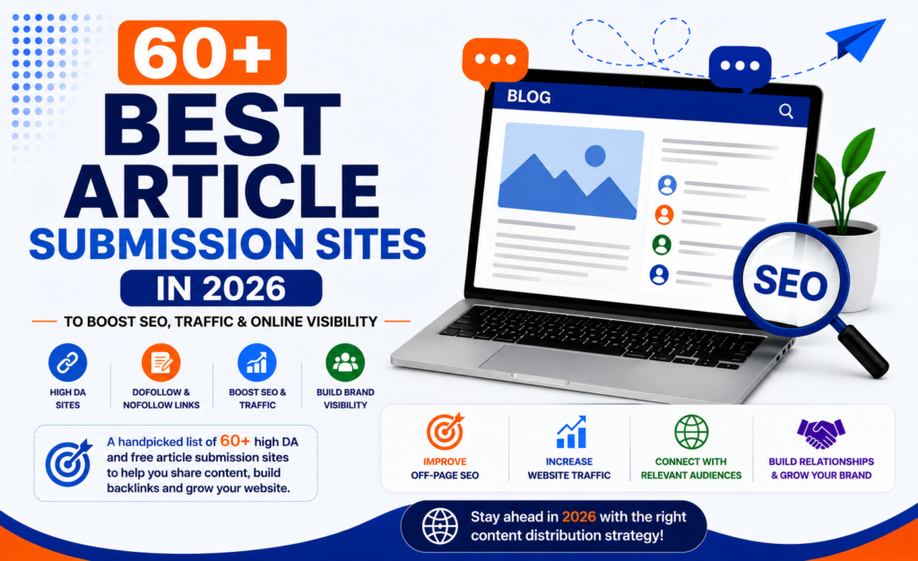 60+ Best Article Submission Sites in 2026 to Boost SEO, Traffic & Online Visibility