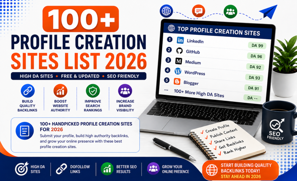 100+ Profile Creation Sites List 2026