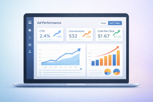 Ad performance dashboard overview